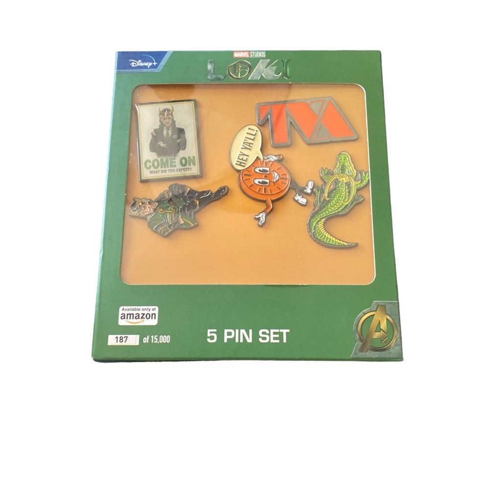 Disney Marvel Studios LOKI 5 Pin Set Limited Edition! NEW Amazon Exclusive Set‎